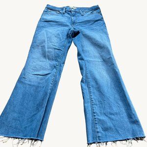Madewell Size 30 Light Wash Distressed Hem Cali Demi-Boot Jeans